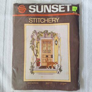 NEW VINTAGE SUNSET STITCHERY KIT Good Morning